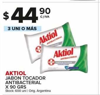 Carrefour Maxi Jabón de tocador aktiol antibacterial x 90g oferta