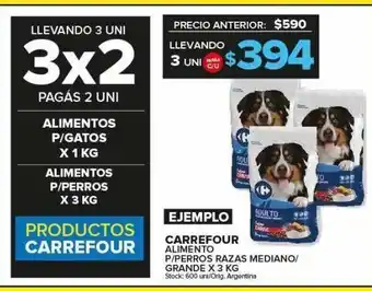 Carrefour Maxi Alimento para perros carrefour razas med/gde x 3kg oferta