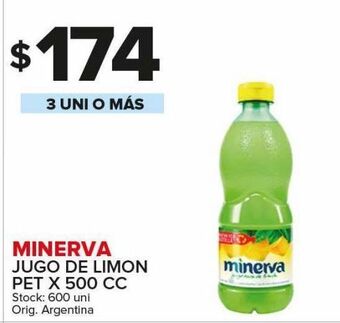 Carrefour Maxi Jugo de limón minerva 500cc oferta