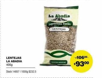 Atomo Conviene Lentejas La Abadia oferta