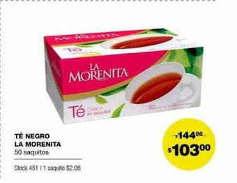 Atomo Conviene Té Negro La Morenita oferta