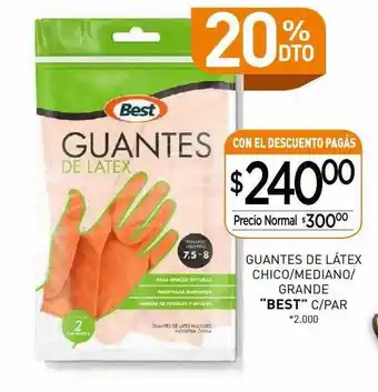 La Anonima Guantes De Látex Chico-mediano-grande oferta
