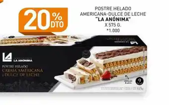 La Anonima Postre Helado Americana-dulce De Leche oferta