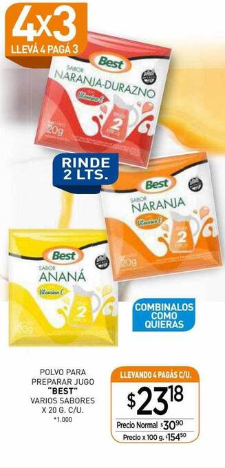 La Anonima Polvo Para Preparar Jugo oferta