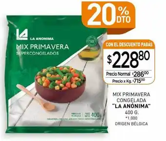 La Anonima Mix Primavera Congelada oferta