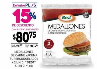 La Anonima Medallones De Carne Vacuna Supercongelados oferta
