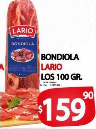 Supermercados Caracol Bondiola Lario oferta