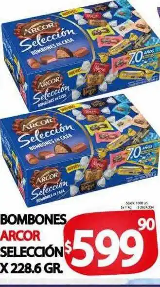 Supermercados Caracol Bombones Arcor Selección oferta