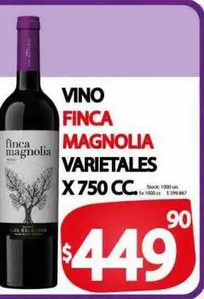 Supermercados Caracol Vino Finca Magnolia oferta