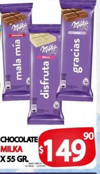 Supermercados Caracol Chocolate Milka oferta