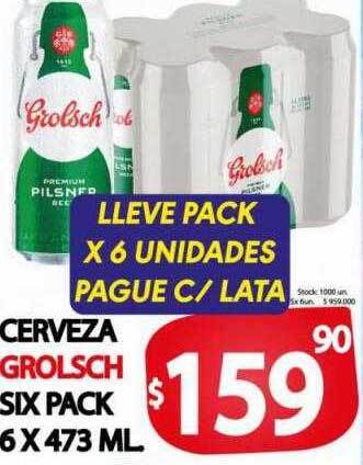 Supermercados Caracol Cerveza Grolsch oferta