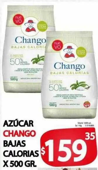 Supermercados Caracol Azúcar Chango Bajas Calorias oferta