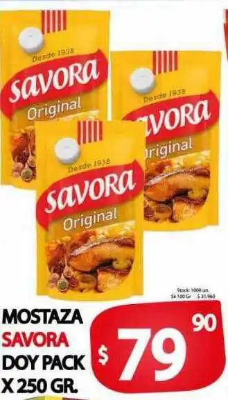 Supermercados Caracol Mostaza Savora oferta