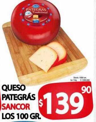 Supermercados Caracol Queso Pategrás Sancor oferta