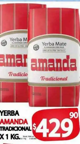 Supermercados Caracol Yerba Amanda Tradicional oferta