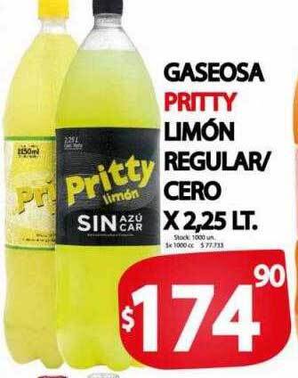 Supermercados Caracol Gaseosa Pritty Limón Regular - Cero oferta