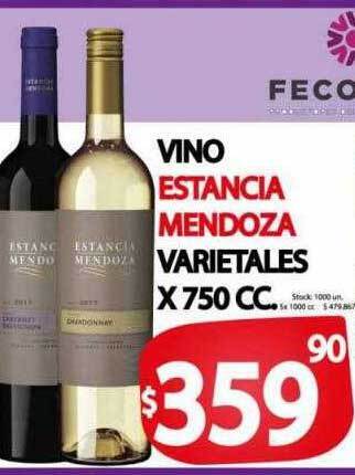 Supermercados Caracol Vino Estancia Mendoza Varietales oferta