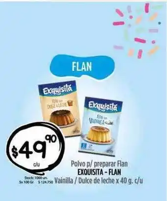 Supermercados Caracol Exquisita - Flan oferta