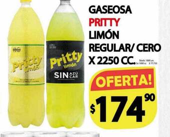 Supermercados Caracol Gaseosa Pritty Limón Regular- Cero oferta