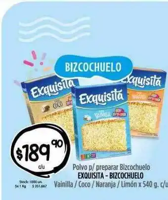 Supermercados Caracol Polvo P - Preparar Bizcochuelo Exquisita - Bizcochuelo oferta