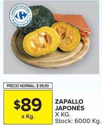 Carrefour Zapallo Japonés x Kg. oferta