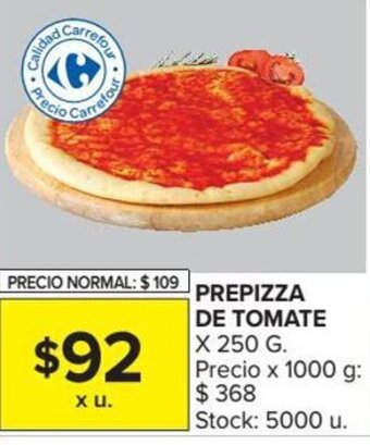 Carrefour Prepizza De Tomate x 250g oferta
