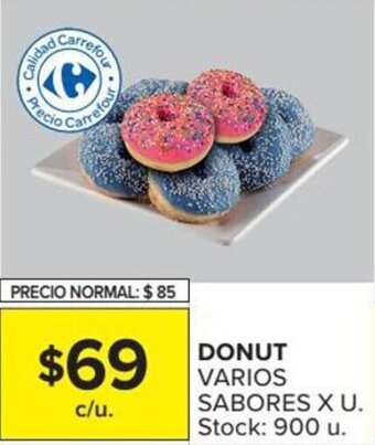 Carrefour Donut Varios Sabores x u. oferta