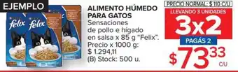 Carrefour Felix Alimento Húmedo Para Gatos x 85 g oferta