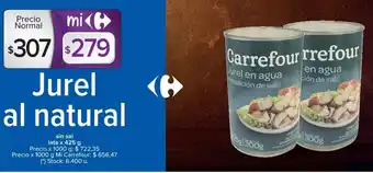 Carrefour Carrefour Jurel al natural sin sal lata x 425 g oferta