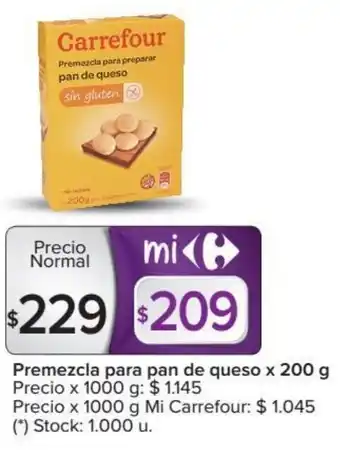 Carrefour Carrefour Premezcla para pan de queso x 200 g oferta