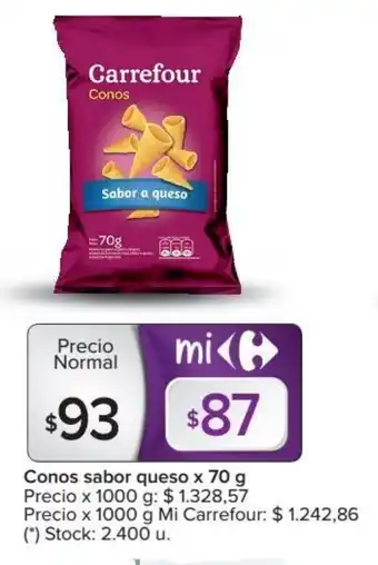 Carrefour Carrefour Conos sabor queso x 70 g oferta