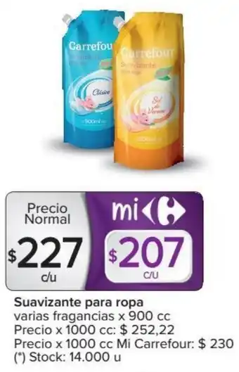 Carrefour Carrefour Suavizante para ropa varias fragancias x 900 cc oferta