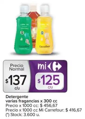 Carrefour Carrefour Detergente varias fragancias x 300 cc oferta