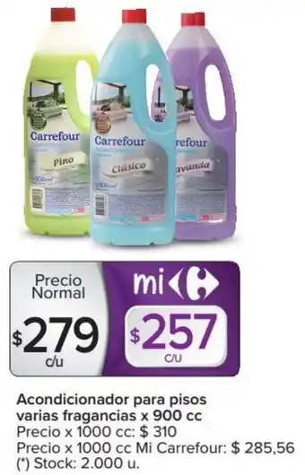 Carrefour Carrefour Acondicionador para pisos varias fragancias x 900 cc oferta