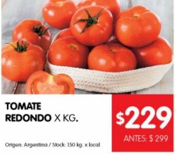 Disco Tomate redondo x kg oferta