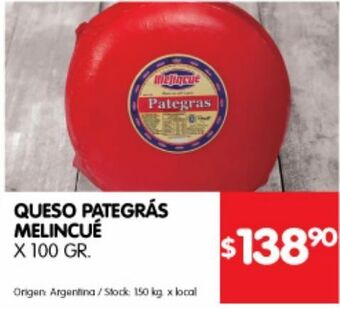 Disco Queso pategrás melincué x 100g oferta