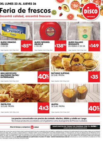 Disco Queso cremoso cremón x 100g oferta