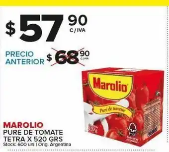 Carrefour Maxi Puré de tomate marolio x 520g oferta