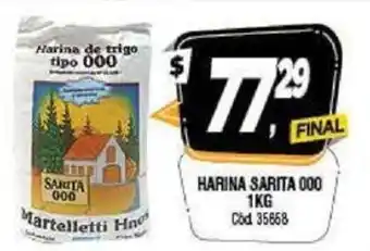 Supermercados Yaguar Harina Sarita 000 1 kg oferta