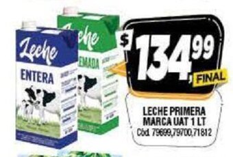 Supermercados Yaguar Leche Primera Marca UAT 1 Lt oferta