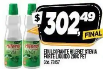 Supermercados Yaguar Edulcorante Hileret Stevia Forte Liquido 200 c Pet oferta