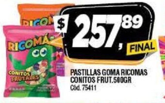 Supermercados Yaguar Pastillas Goma Ricomas Conitos Frut. 500gr oferta