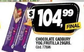 Supermercados Yaguar Cadbury Chocolate Yog. Frutilla 29grs. oferta