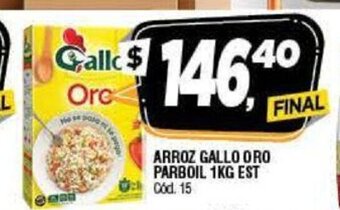 Supermercados Yaguar Arroz Gallo Oro Parboil 1 kg Est oferta