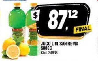 Supermercados Yaguar Jugo Lim. San Remo 500cc oferta