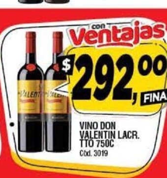 Supermercados Yaguar Vino Don Valentin Lacr. Tto 750c oferta