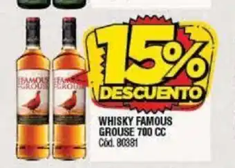 Supermercados Yaguar Whisky Famous Grouse 700cc oferta