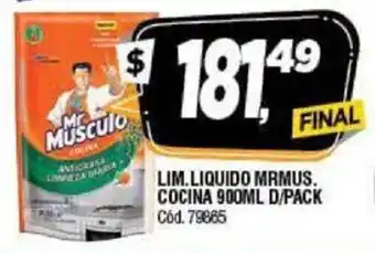 Supermercados Yaguar Mr. Muscle Lim. Liquido Cocina D/Pack 900 ml oferta