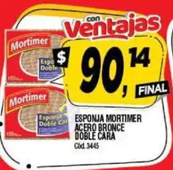 Supermercados Yaguar Mortimer Esponja Acero Bronce Doble Cara oferta