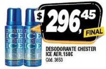Supermercados Yaguar Ice Desodorante Chester Aer.150 c oferta